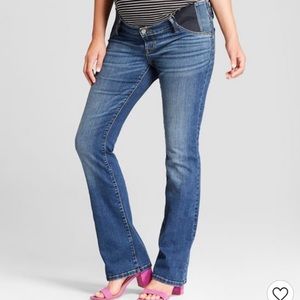 High Rise Inset Panel Bootcut Maternity Jeans